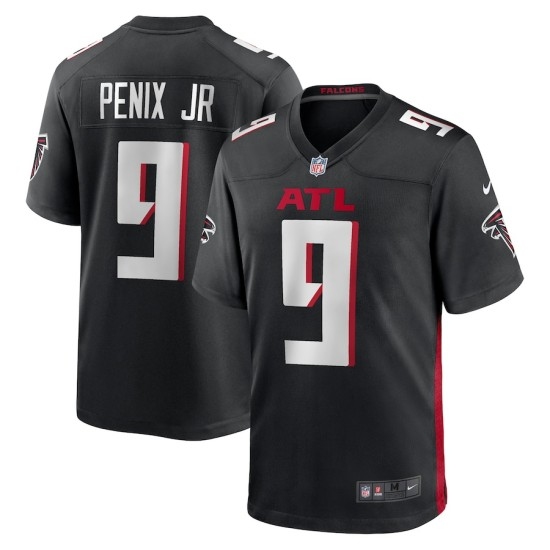 Men's Atlanta Falcons 9 Michael Penix Jr. Nike Black Player Game Jersey