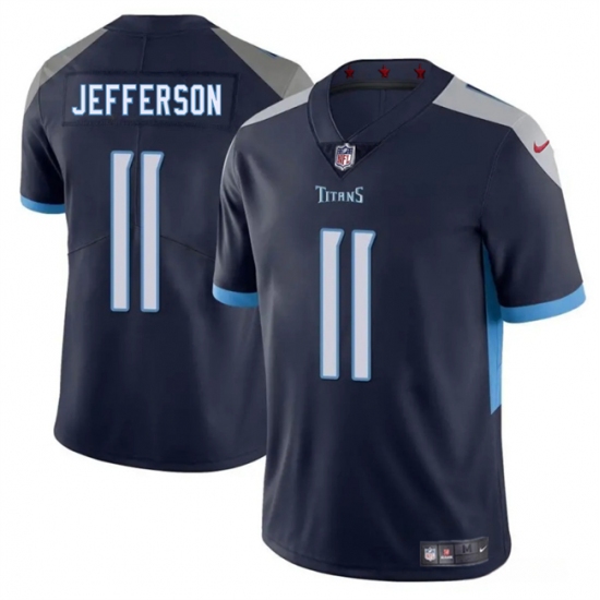 Men's Tennessee Titans 11 Van Jefferson Navy 2025 Vapor Untouchable Football Stitched Jersey