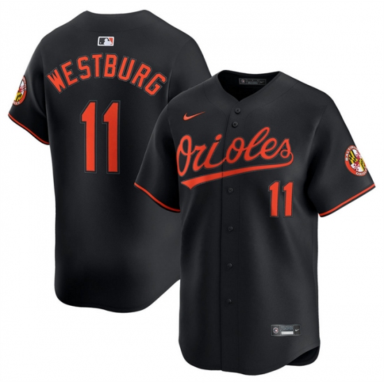 Men's Baltimore Orioles 11 Jordan Westburg Black 2025 Alternate Limited Cool Base Stitched Baseball Jersey