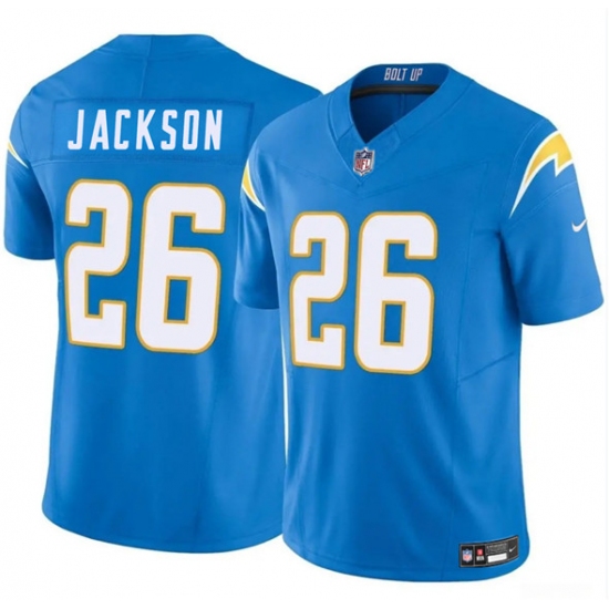 Men's Los Angeles Chargers 26 Donte Jackson Blue 2025 F.U.S.E. Vapor Limited Football Stitched Jersey