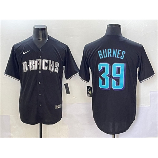 Men's Arizona Diamondbacks 39 Corbin Burnes Black Stitched Baseball Jersey