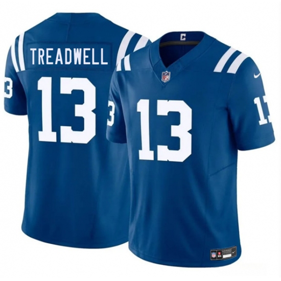 Men's Indianapolis Colts 13 Laquon Treadwell Blue 2025 F.U.S.E. Vapor Limited Football Stitched Jersey