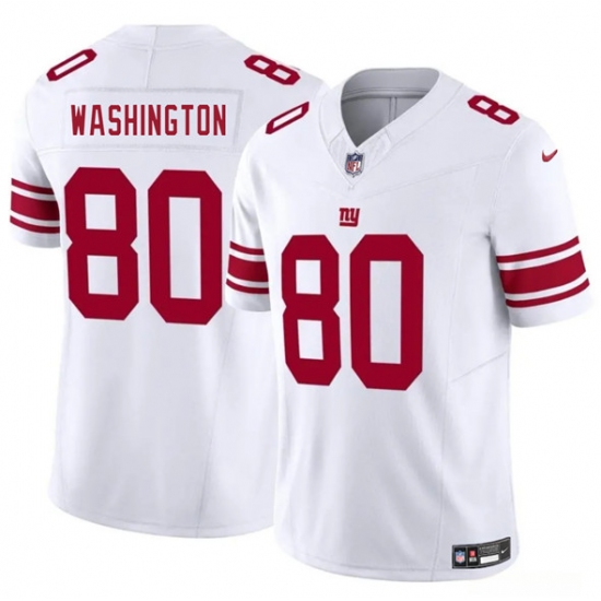 Men's New York Giants 80 Montrell Washington White 2025 F.U.S.E. Vapor Untouchable Limited Football Stitched Jersey