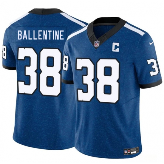Men's Indianapolis Colts 38 Corey Ballentine Blue 2025 F.U.S.E. Throwback Vapor Limited Football Stitched Jersey