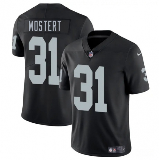 Men's Las Vegas Raiders 31 Raheem Mostert Black 2025 Vapor Football Stitched Jersey