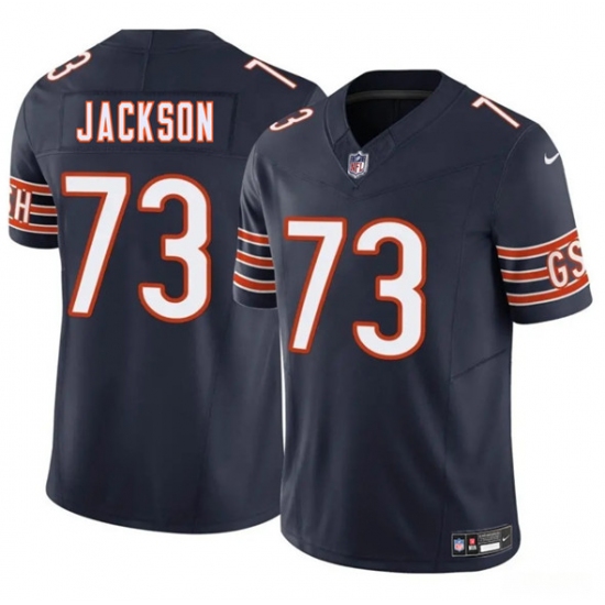 Men's Chicago Bears 73 Jonah Jackson Navy 2025 F.U.S.E. Vapor Football Stitched Jersey