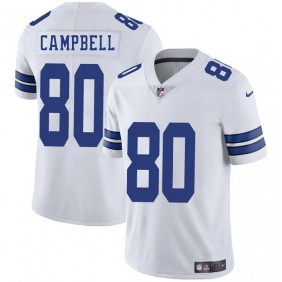 Men's Dallas Cowboys 80 Parris Campbell White 2025 Vapor Untouchable Limited Football Stitched Jersey