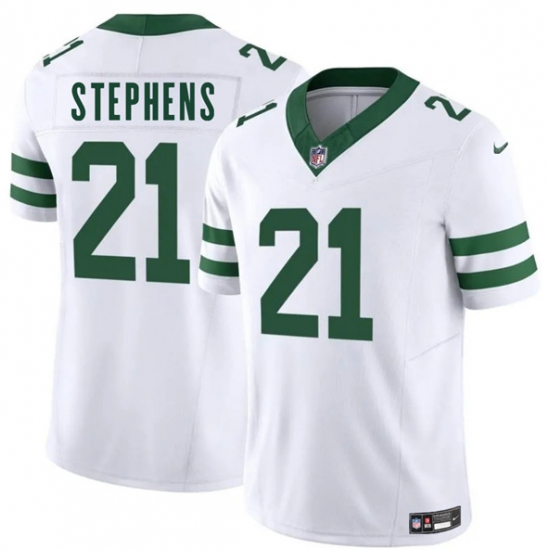 Men's New York Jets 21 Brandon Stephens White 2025 F.U.S.E. Vapor Untouchable Limited Football Stitched Jersey