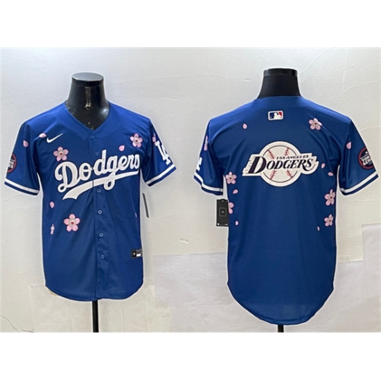 Men's Los Angeles Dodgers Team Big Logo Royal 2025 Tokyo Series Limited Stitched Baseball Jersey