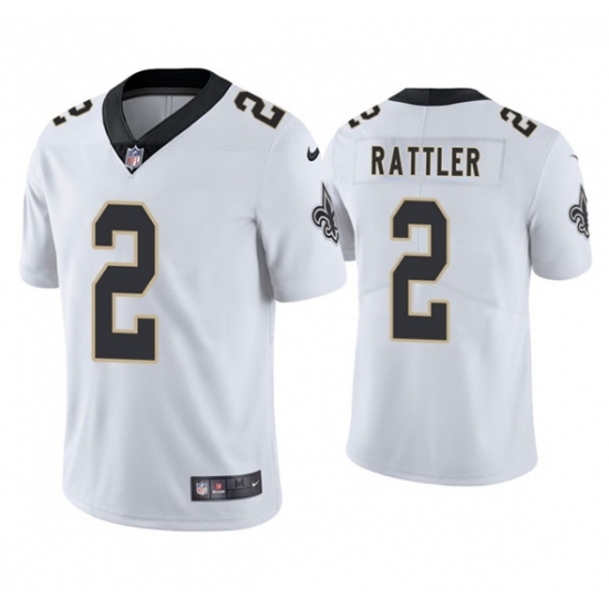 Men's New Orleans Saints 2 Spencer Rattler White 2025 Vapor Limited Football Stitched Jersey
