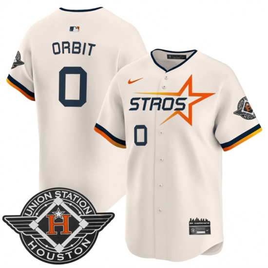 Men's Houston Astros 0 Kaleb Ort Cream 2025 City Connect Limited Stitched Baseball Jersey