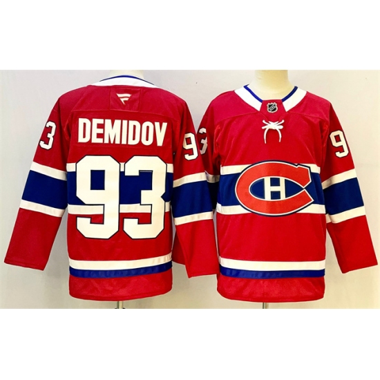 Men's Montreal Canadiens 93 Ivan Demidov Red 2024-25 Stitched Jersey
