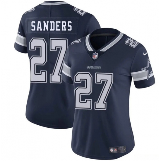 Women's Dallas Cowboys 27 Miles Sanders Navy 2025 Vapor Untouchable Limited Football Stitched Jersey(Run Small)
