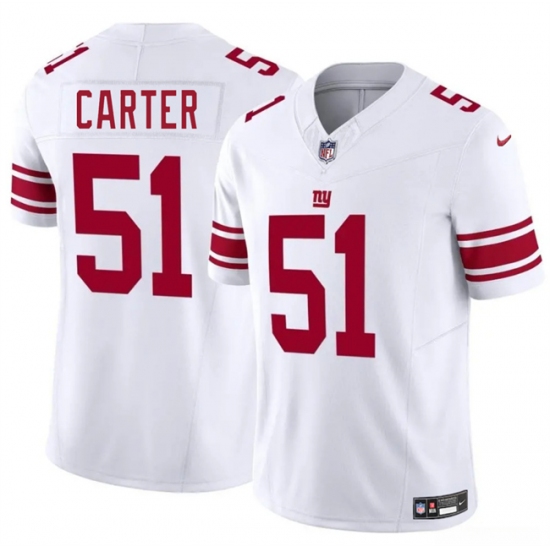 Men's New York Giants 51 Abdul Carter White 2025 Draft F.U.S.E. Vapor Untouchable Limited Football Stitched Jersey