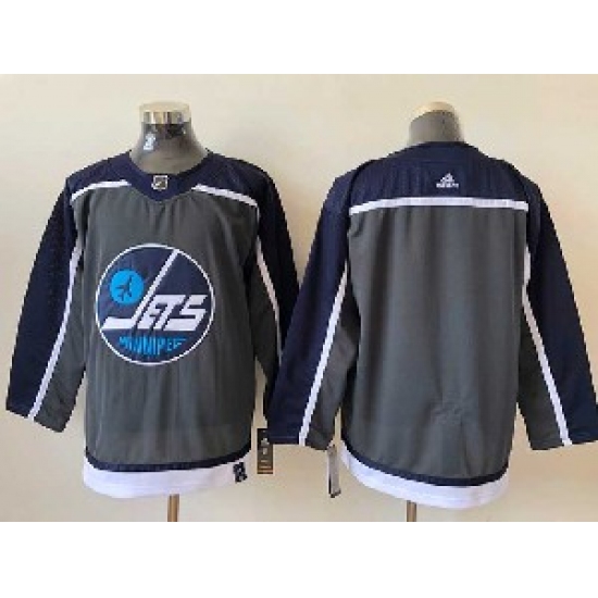 Mens Nhl Winnipeg Jets Custom Black 2021 Reverse Retro Alternate Adidas Jersey