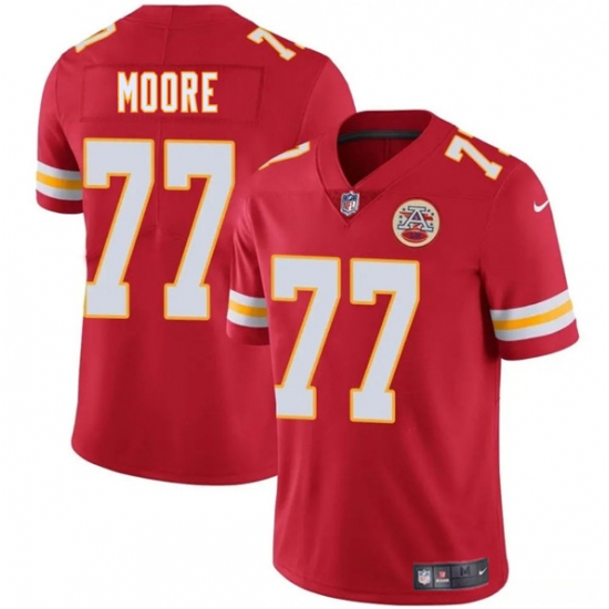 Men's Kansas City Chiefs 77 Jaylon Moore Red 2025 Vapor Untouchable Limited Football Stitched Jersey