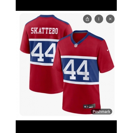 Men's New York Giants 44 Cam Skattebo Century Red Alternate Vapor Limited Football Stitched Jersey