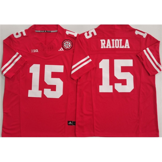 Men's Nebraska Cornhuskers 15 Dylan Raiola Red F.U.S.E. With Vapor Limited Stitched Football Jersey
