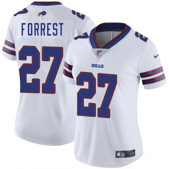 Women's Buffalo Bills 27 Darrick Forrest White Vapor Stitched Football Jersey(Run Small)