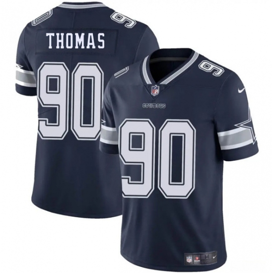Men's Dallas Cowboys 90 Solomon Thomas Navy 2025 Vapor Untouchable Limited Football Stitched Jersey