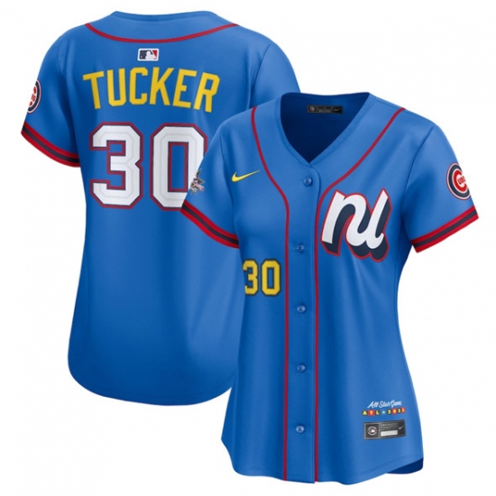Women's National League 30 Kyle Tucker Blue 2025 All-Star Edition Limited Stitched Baseball Jersey(Run Small)