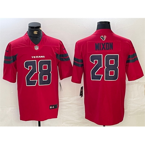 Men's Houston Texans 28 Joe Mixon Red Vapor Untouchable Stitched Football Jersey
