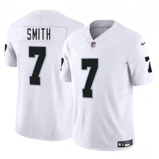 Men's Las Vegas Raiders 7 Geno Smith White 2025 F.U.S.E. Vapor Football Stitched Jersey