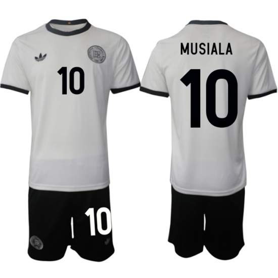 Men's Germany 10 Jamal Musiala White 2025 Home Soccer Jersey Suit
