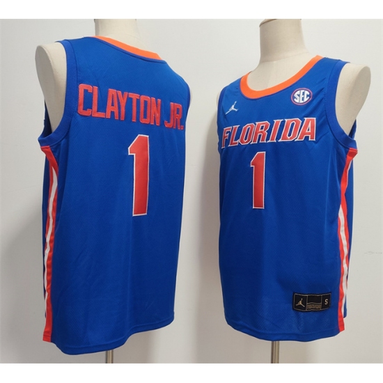 Men's Florida Gators 1 Walter Clayton Jr. Royal Stitched Basketball Jersey