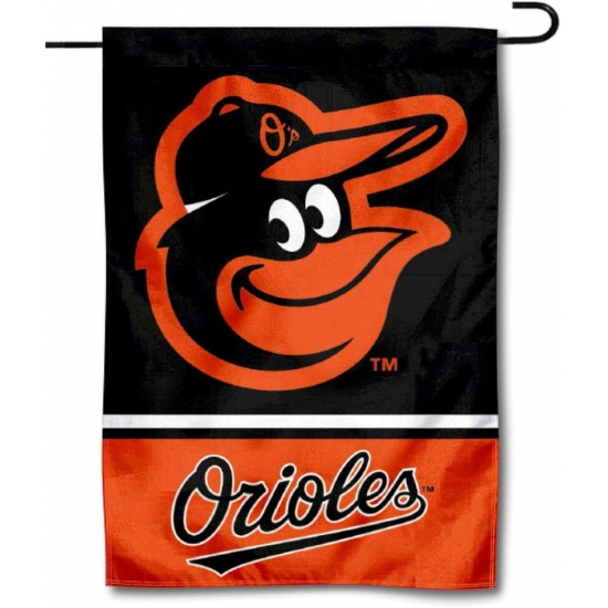 2Pcs WinCraft Baltimore Orioles Double Sided Garden Flag
