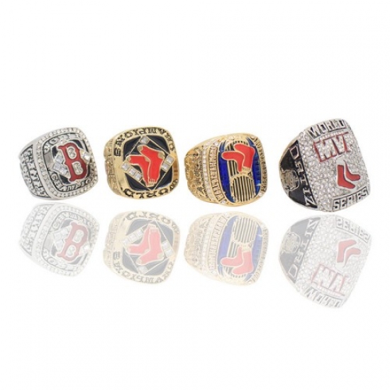 4pcs MLb 2018 Boston Red Sox World League Men's EuroAmerica Ring Set - 11