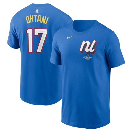 Men's National League 17 Shohei Ohtani Royal 2025 All-Star Edition Name & Number T-Shirt