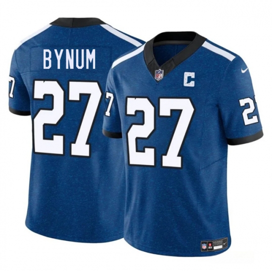 Men's Indianapolis Colts 27 Cam Bynum Blue 2025 F.U.S.E. Throwback Vapor Limited Football Stitched Jersey