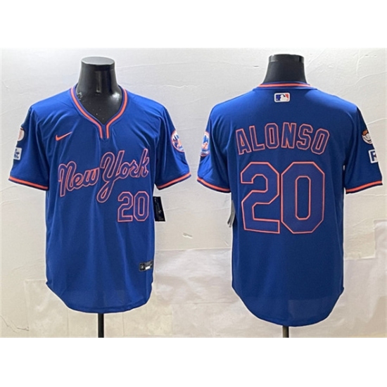 Men's New York Mets 20 Pete Alonso Royal 2025 Spring Training Stitched Baseball Jersey