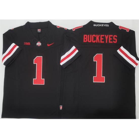 Men's Ohio State Buckeyes 1 Buckeyes Black 2025 F.U.S.E. Limited Stitched Jersey