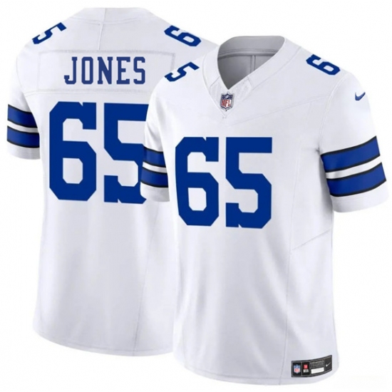 Men's Dallas Cowboys 65 Robert Jones White 2025 F.U.S.E. Vapor Untouchable Limited Football Stitched Jersey