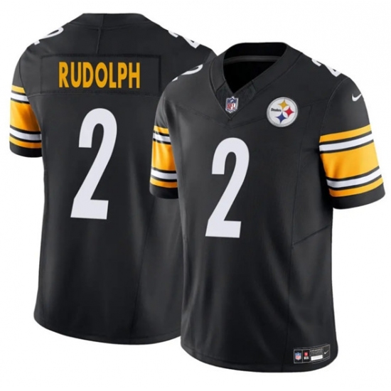 Men's Pittsburgh Steelers 2 Mason Rudolph Black 2025 F.U.S.E. Vapor Untouchable Limited Football Stitched Jersey