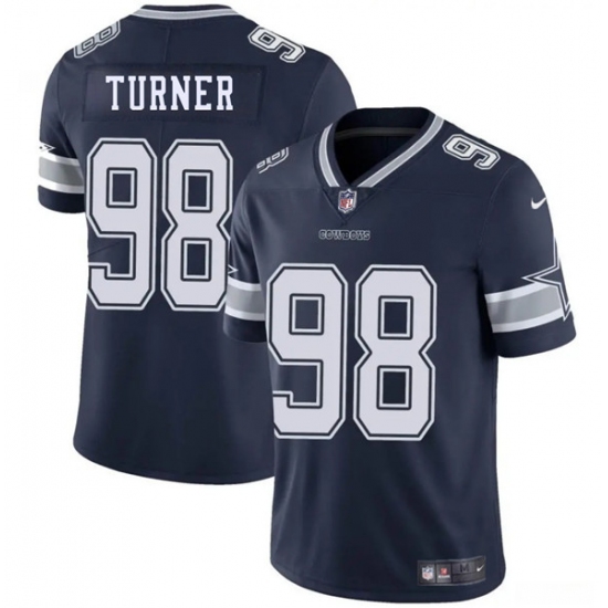 Men's Dallas Cowboys 98 Payton Turner Navy 2025 Vapor Untouchable Limited Football Stitched Jersey