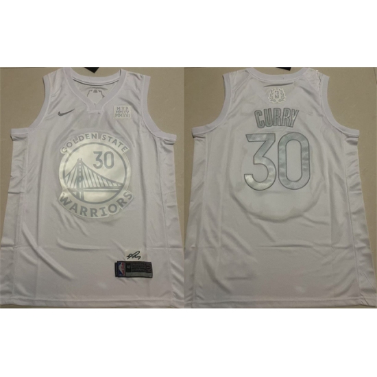 Men's Golden State Warriors 30 Stephen Curry White Stitched Basketball Jersey