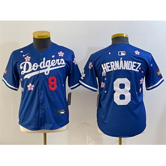 Youth Los Angeles Dodgers 8 Enrique Hern