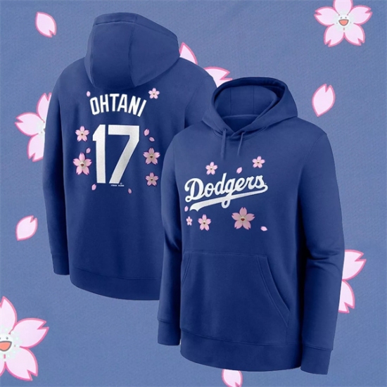 Men's Los Angeles Dodgers 17 Shohei Ohtani Royal 2025 Tokyo Series Pullover Hoodie