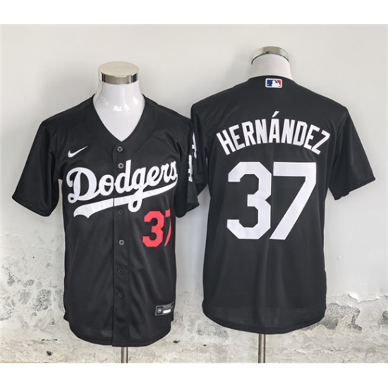 Men's Los Angeles Dodgers 37 Teoscar Hern