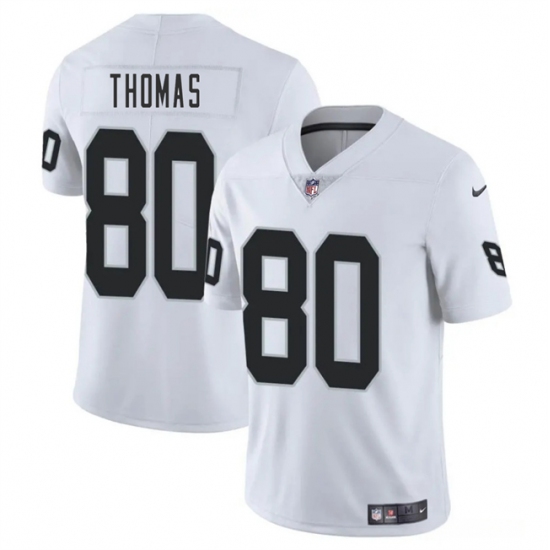 Men's Las Vegas Raiders 80 Ian Thomas White 2025 Vapor Football Stitched Jersey