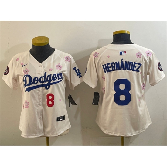 Women's Los Angeles Dodgers 8 Enrique Hern