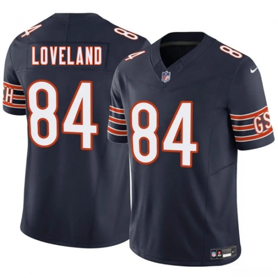 Men's Chicago Bears 84 Colston Lovelandr Navy 2025 Draft F.U.S.E. Vapor Untouchable Limited Football Stitched Jersey