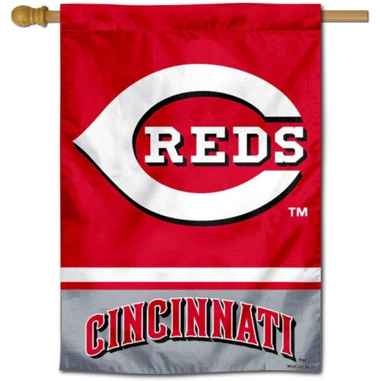 2Pcs Cincinnati Reds Double Sided House Flag