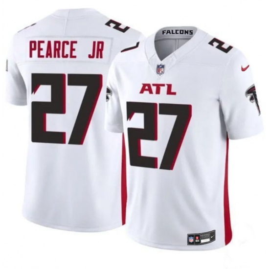 Men's Atlanta Falcons 27 James Pearce Jr White 2025 Draft F.U.S.E. Vapor Untouchable Limited Football Stitched Jersey
