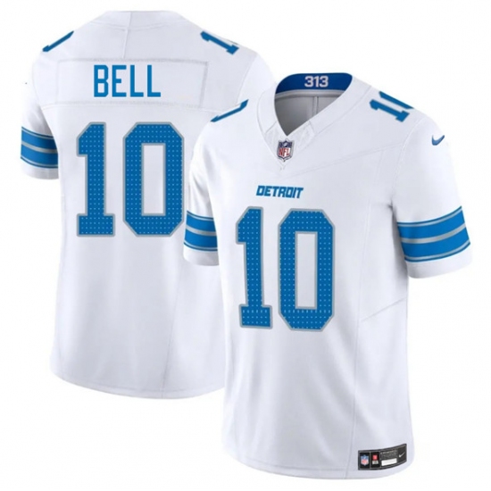 Men's Detroit Lions 10 Ronnie Bell White 2025 F.U.S.E. Vapor Limited Football Stitched Jersey