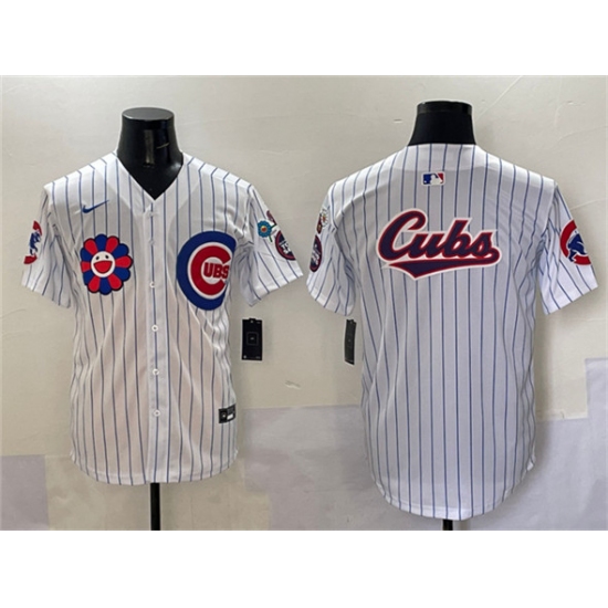 Men's Chicago Cubs Team Big Logo White 2025 Tokyo Series Limited Stitched Baseball Jersey