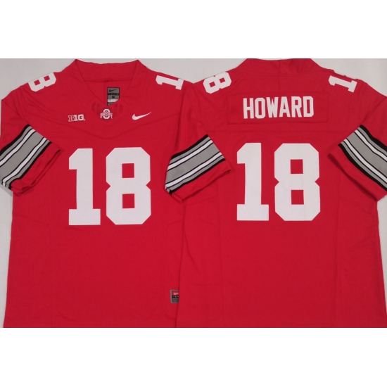 Men's Ohio State Buckeyes 18 Will Howard Red 2025 F.U.S.E. Limited Stitched Jersey